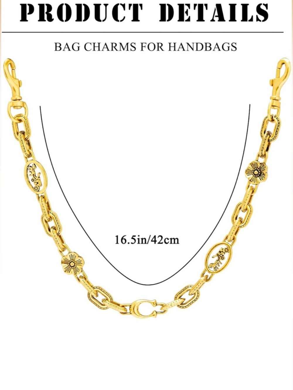 Gold bag chain for handbags - Picture 3 of 3